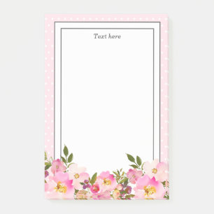 Floral Monogram initial , watercolor flower Post-it Notes