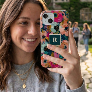 Floral Monogram iPhone 15 Case