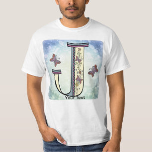 floral Monogram J t-shirt
