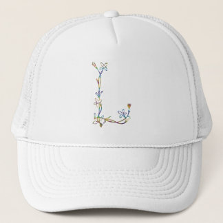 FLORAL MONOGRAM L TRUCKER HAT