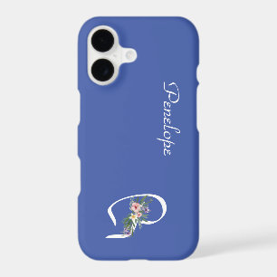 Floral Monogram Letter P Retirement Gift