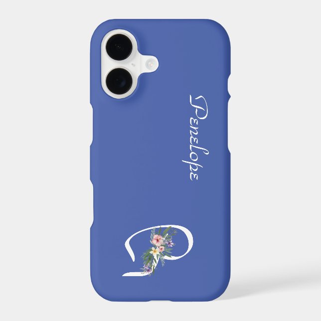 Floral Monogram Letter P Retirement Gift (Back)