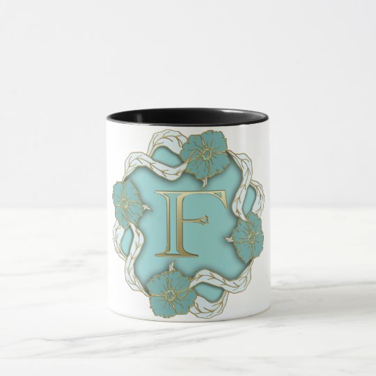Floral Monogram Mug