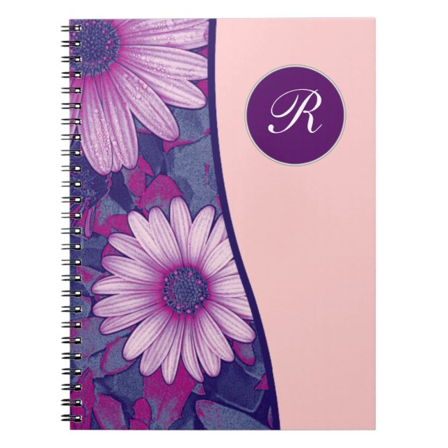Floral Monogram Notebook Journal (Front)