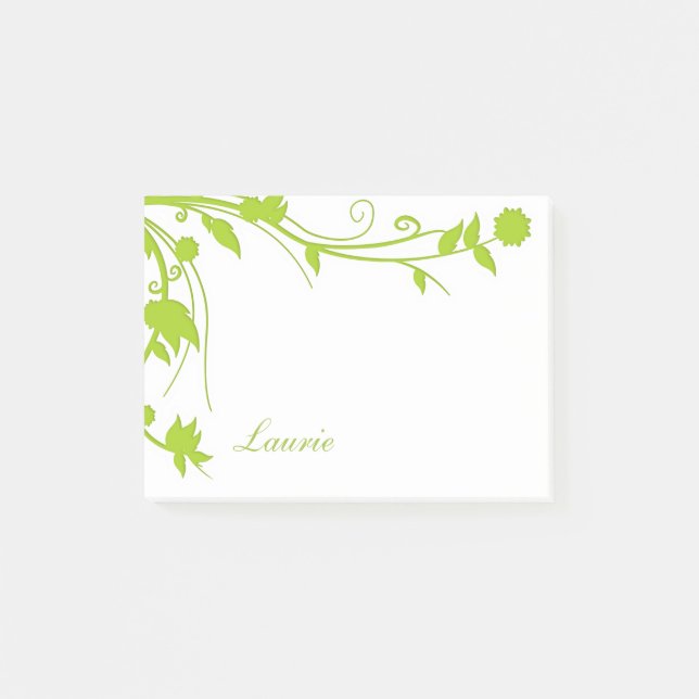 Floral Monogram Post Notes (Front)