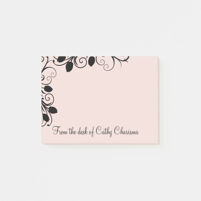 Floral Monogram Post Notes (Front)