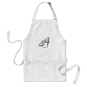 Floral Monogram Retirement Apron