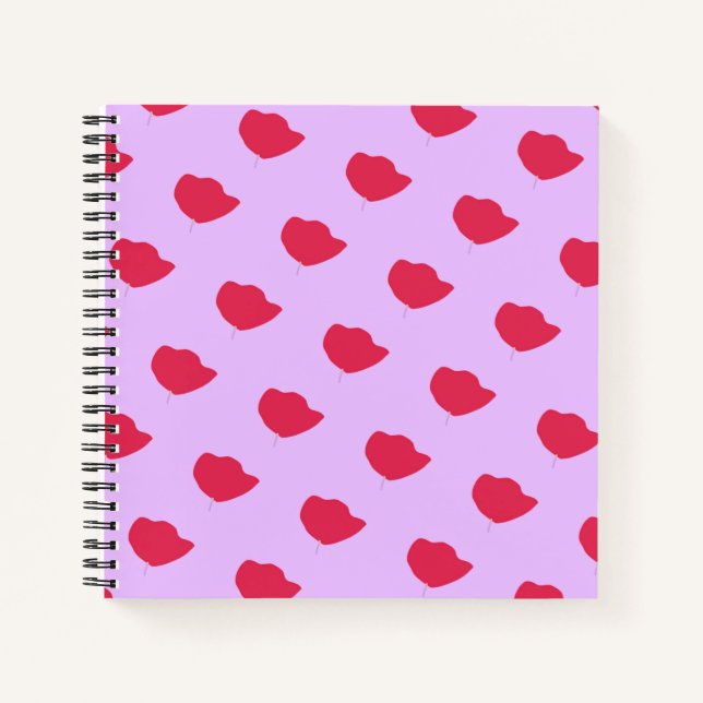 Floral monogram Spiral Notebook (Front)