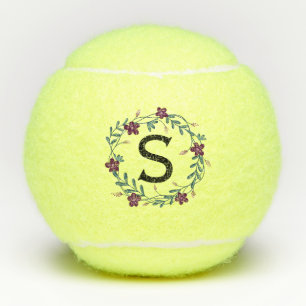 Floral Monogram Tennis Balls