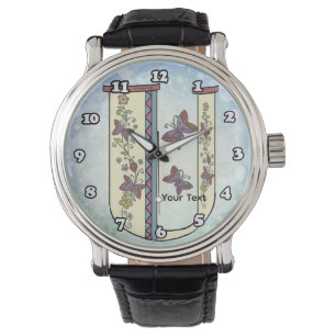 floral Monogram U  Watch