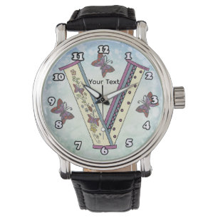 floral Monogram V Watch
