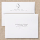 Floral Monogram Wedding Back