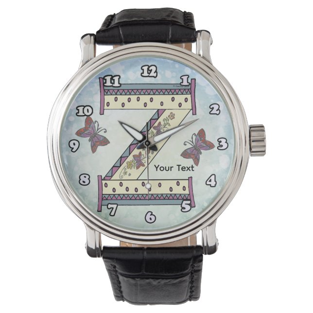 floral Monogram Z Watch (Front)