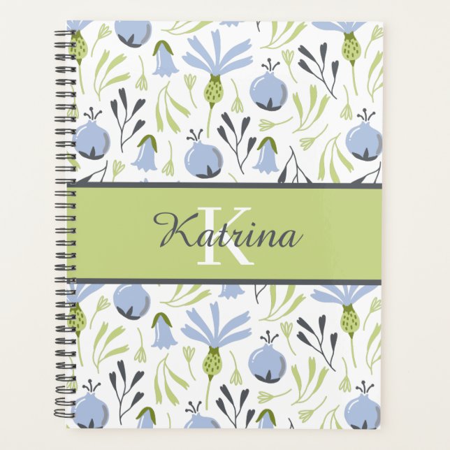 Floral Monogrammed Planner (Front)