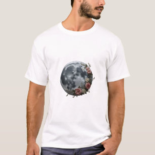 Floral Moon Celestial Graphic T-Shirt