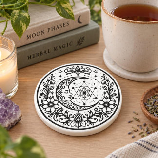 Floral Moon Coaster