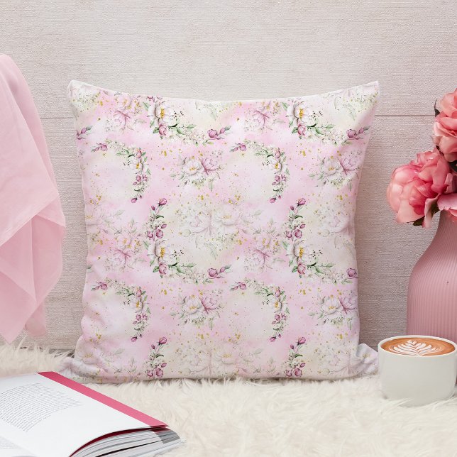 Floral Moon Pink Cushion (Creator Uploaded)