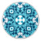Floral Moroccan Tile, Indigo, Sky Blue and White