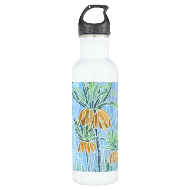 Floral Mosaic 710 Ml Water Bottle (Front)