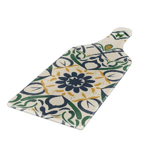 floral mosaic cutting board