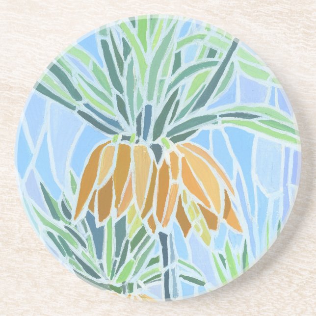 Floral Mosaic Design Coaster (Front)