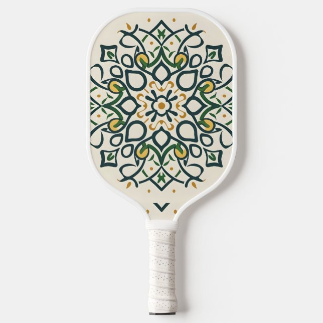 floral mosaic pickleball paddle (Front)