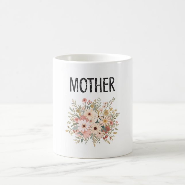 Floral 'MOTHER' Bouquet Mug (Center)