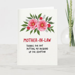 Floral Mother In Law Day Card