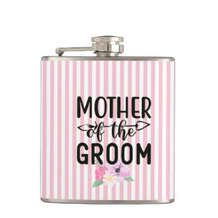 Floral Mother of the Groom Flask