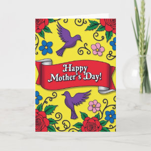 Floral Mothers Day Banner Card
