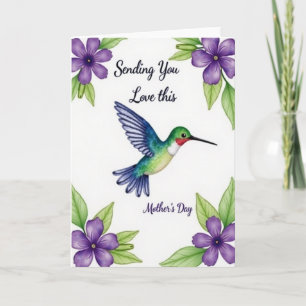 Floral Mothers Day Bird Art Card