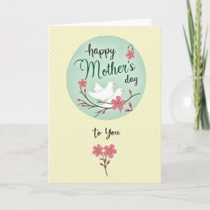 Floral Mothers Day Birds Card
