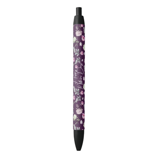 Floral Mother's Day  Black Ink Pen (Front Vertical)