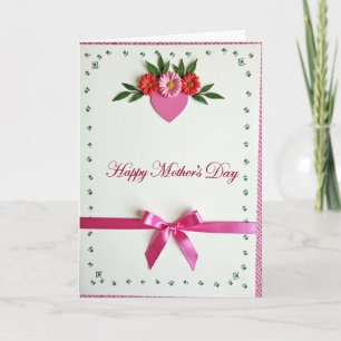 Floral Mothers Day Bow Card