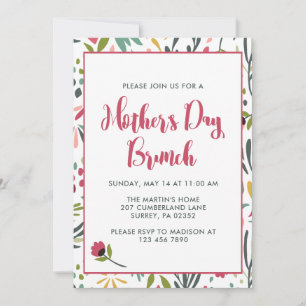 Floral Mother's Day Brunch Invitation