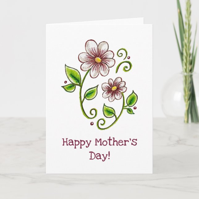 Floral Mother's Day card (Front)