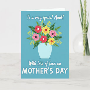 Floral Mothers Day Card For Aunt