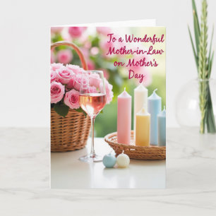 Floral Mothers Day Drink Still Life Card