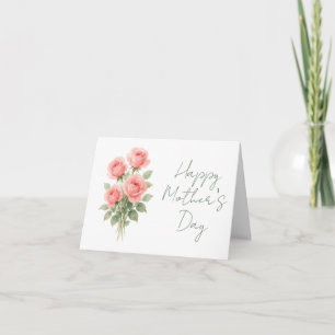 Floral Mother's Day Folded Note Card