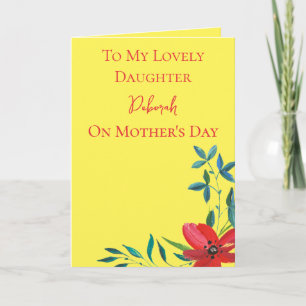 Floral Mother's Day for Daughter  Card