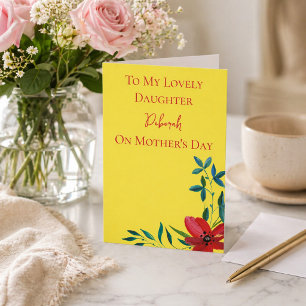 Floral Mother's Day for Daughter  Card