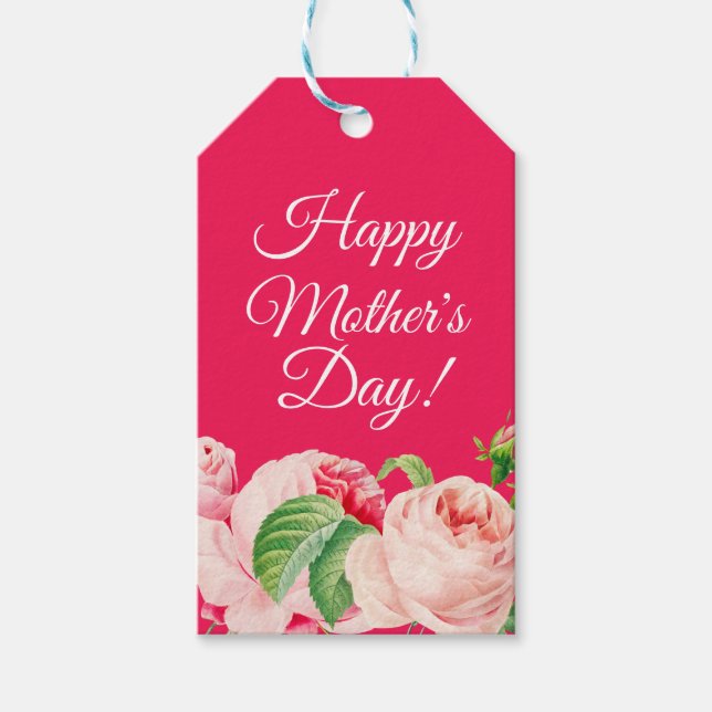 Floral Mother's Day  Gift Tags (Front)