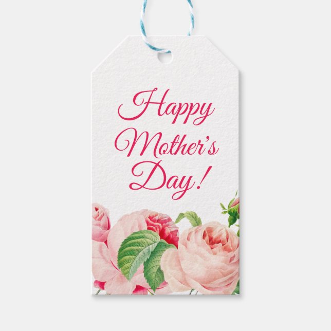 Floral Mother's Day  Gift Tags (Front)
