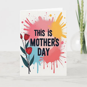 Floral Mothers Day Graphic Art Card