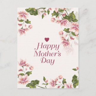 Floral Mothers Day Greeting Postcard