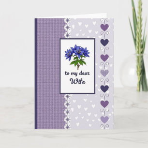 Floral Mothers Day Indigo Card
