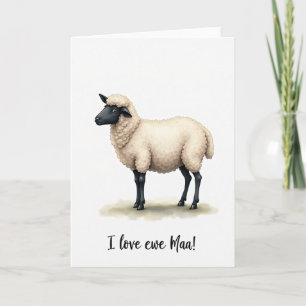 Floral Mothers Day Lamb Card