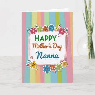 Floral Mothers Day Nanna Card