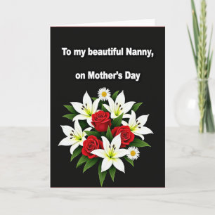 Floral Mothers Day Nanny Card
