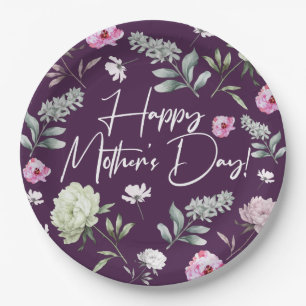 Floral Mother's Day Paper Plate